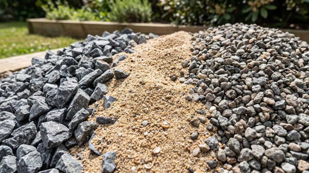 Close-up professional stock photo of mixed garden materials